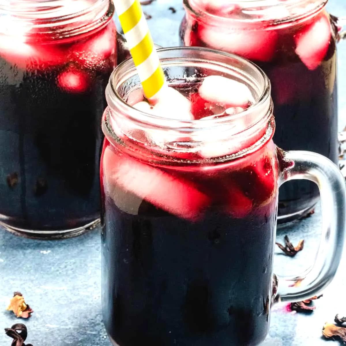 Ghanaian refreshing drink with Ginger, Sobolo Bissap Hibiscus Beverage.